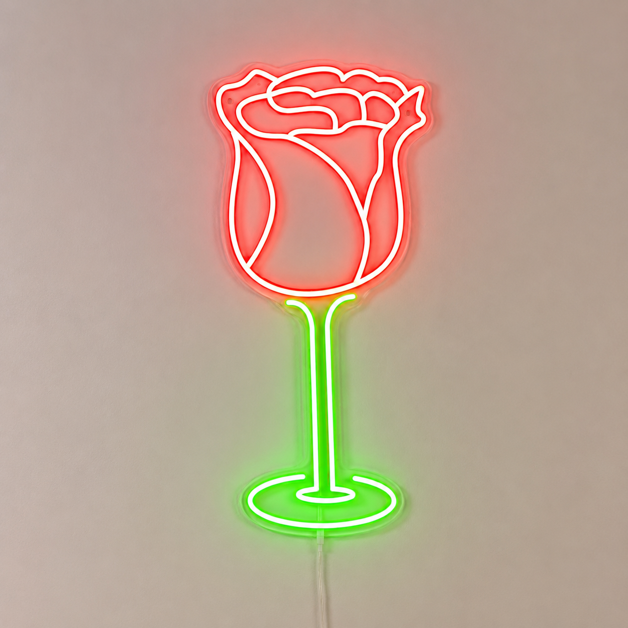 Rose Wine Glass LED Neon Sign Flower Decor For Wine Bar Pub Or Home Wall main product image