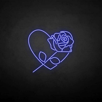 Rose With Heart Neon Sign | Shineneon