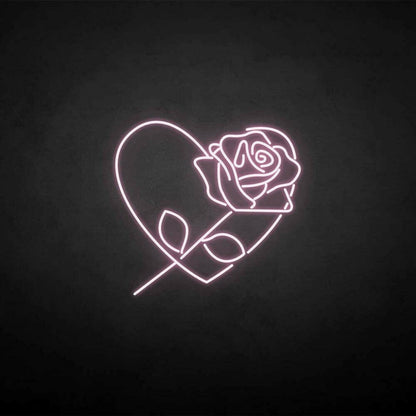 Rose With Heart Neon Sign | Shineneon