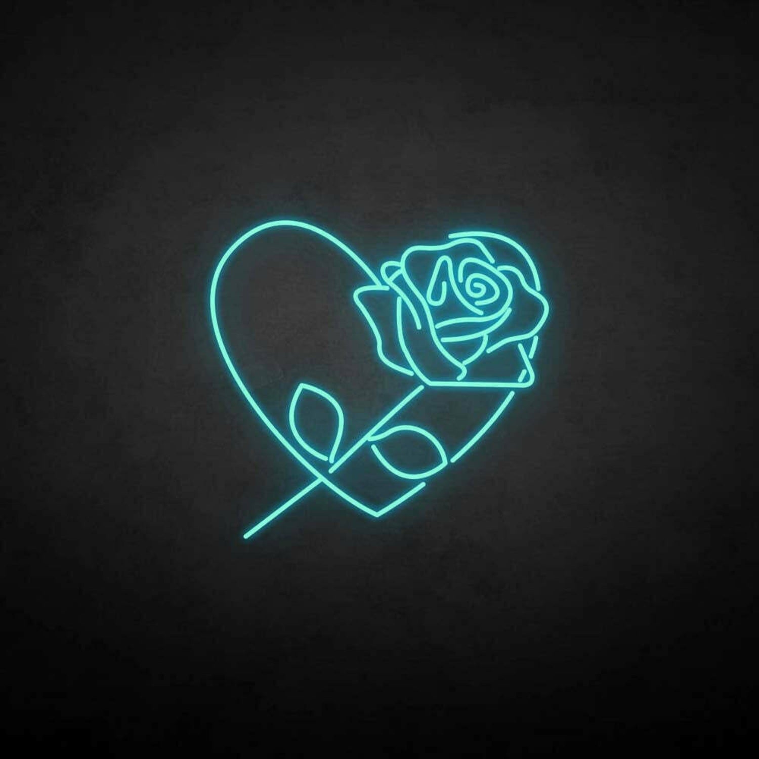 Rose With Heart Neon Sign | Shineneon