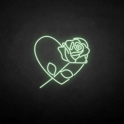 Rose With Heart Neon Sign | Shineneon