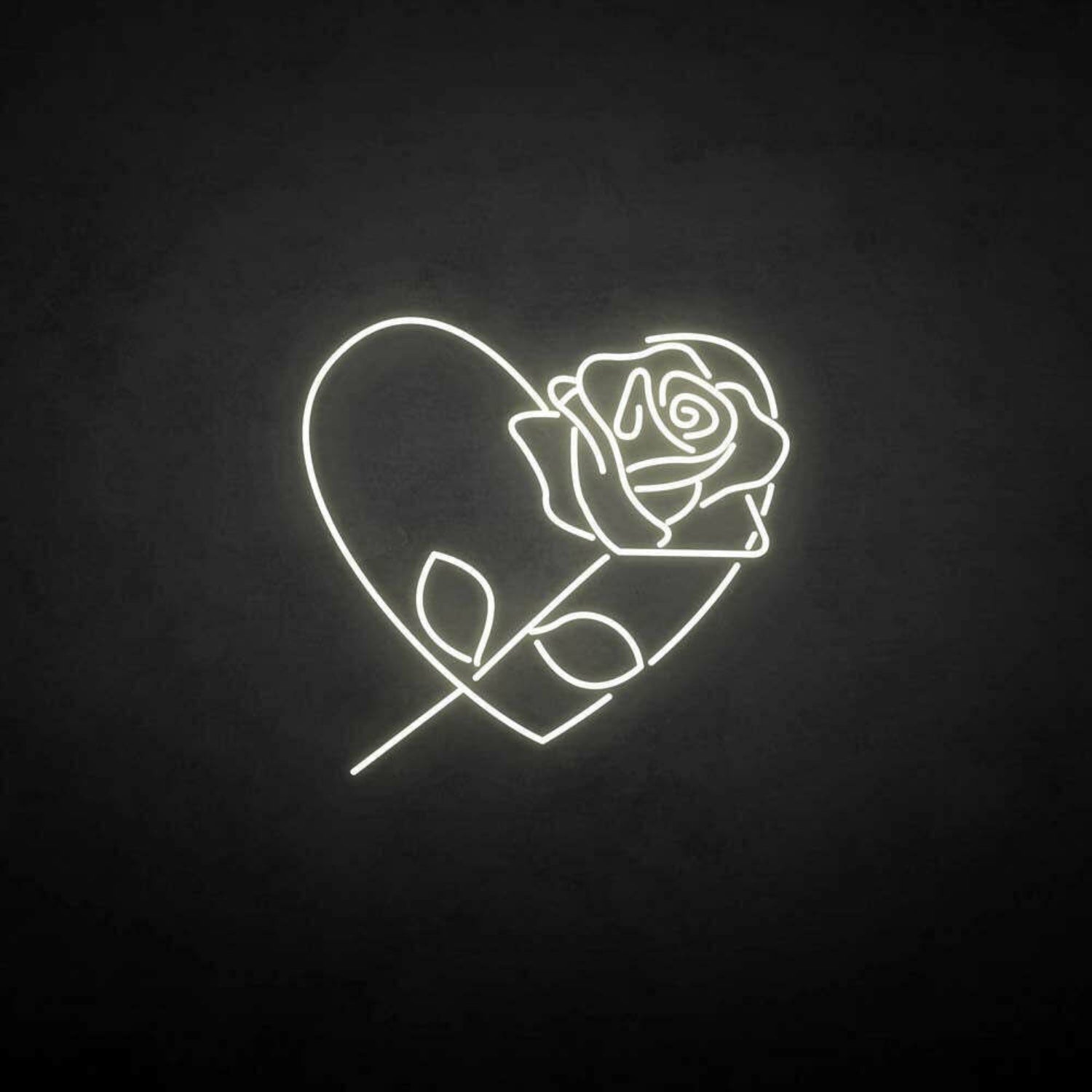 Rose With Heart Neon Sign | Shineneon