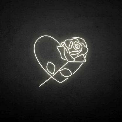 Rose With Heart Neon Sign | Shineneon