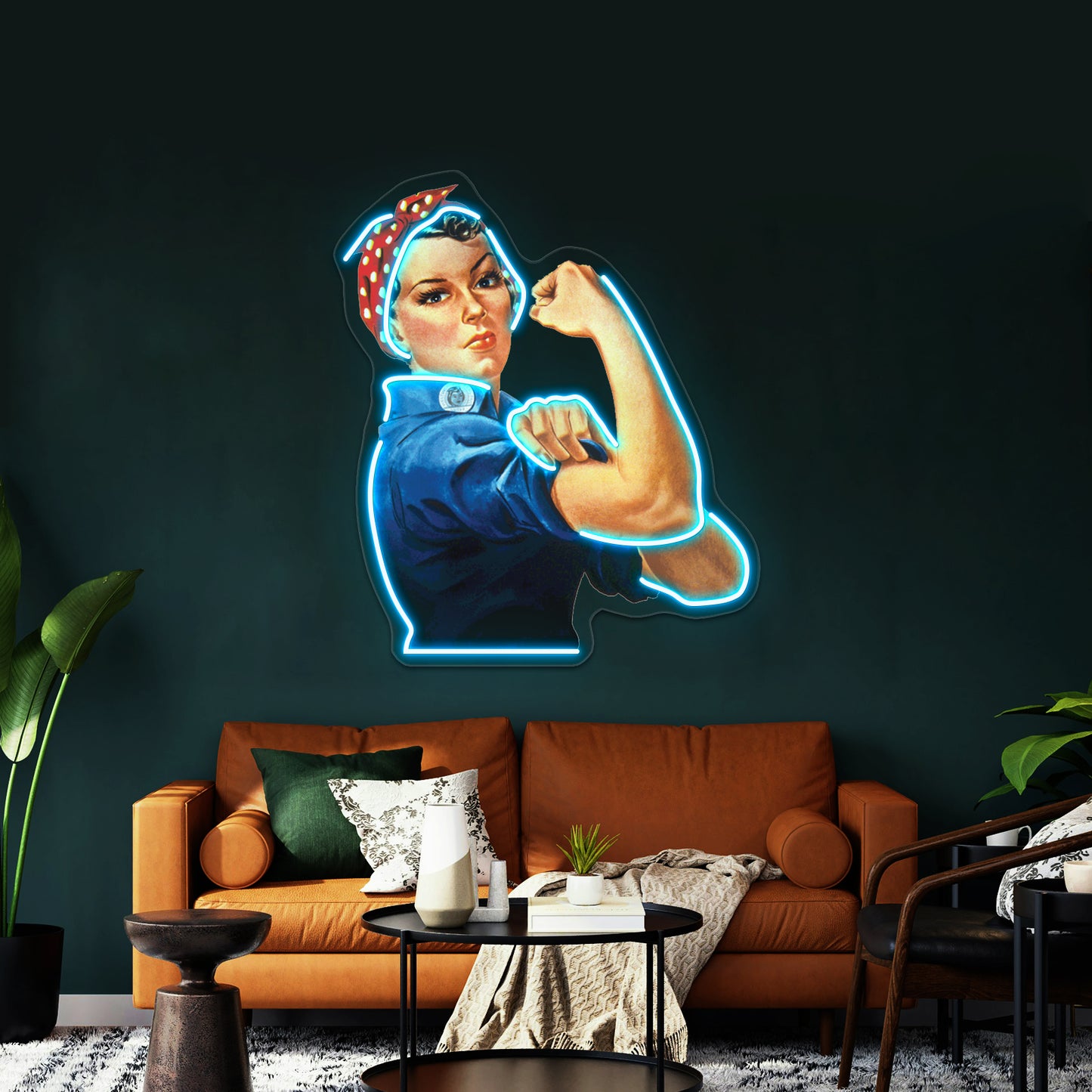 Rosie The Riveter By Bruce Ashman Baker Wall Artwork Neon Signs