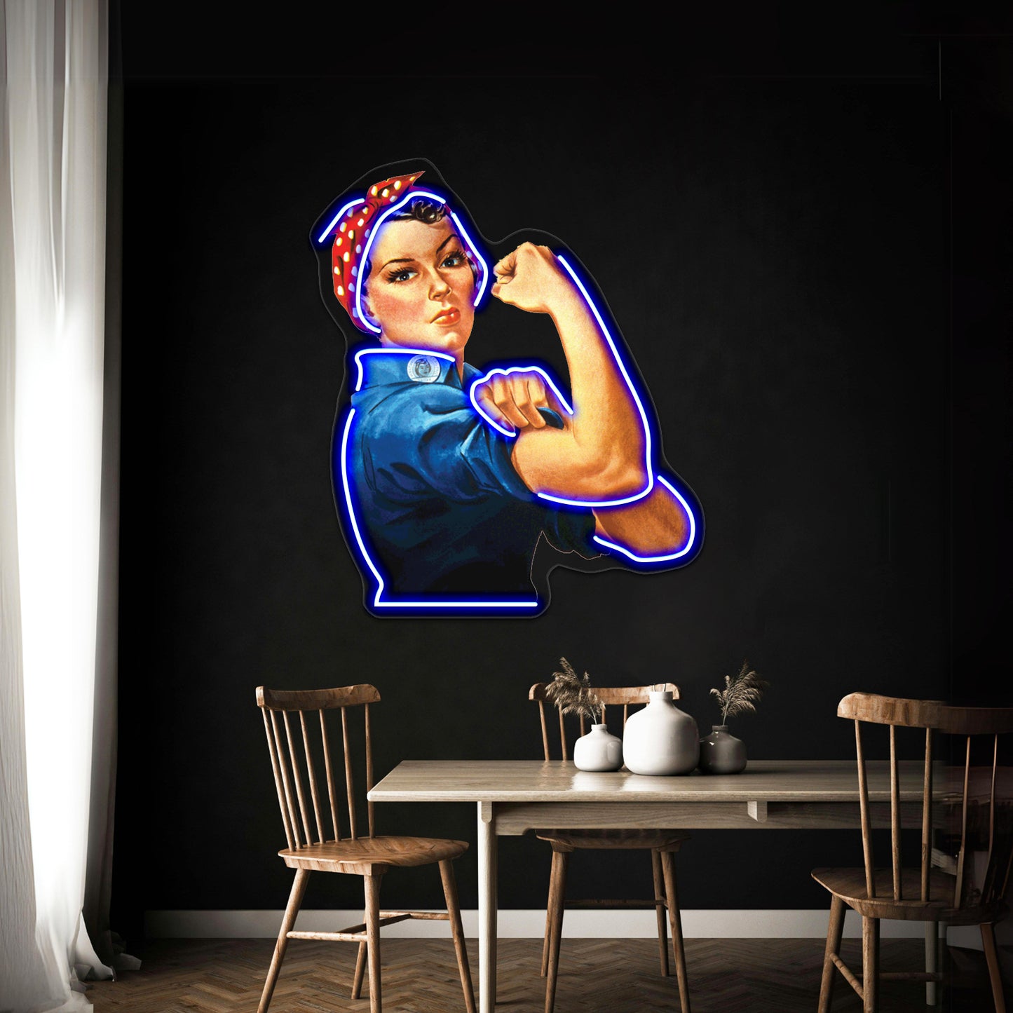 Rosie The Riveter By Bruce Ashman Baker Wall Artwork Neon Signs