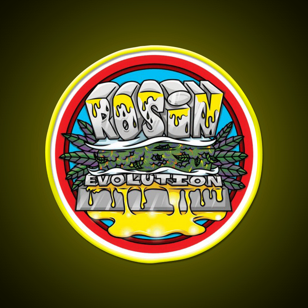 Rosin Hemp Inspired Green Leaf Led Neon Sign Rgb Color - Custom LED neon sign front view