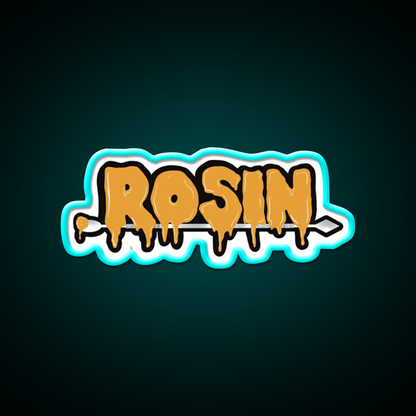 Rosin Thc Concentrates Dabs Wax Hemp Inspired Green Leaf Led Neon Sign Rgb Color - Size and dimension reference