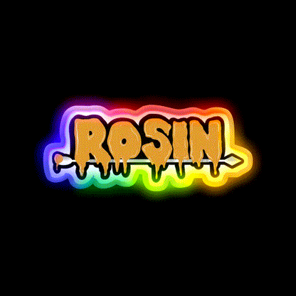 Rosin Thc Concentrates Dabs Wax Hemp Inspired Green Leaf Led Neon Sign Rgb Color - LED neon sign close-up detail