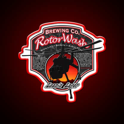Rotorwash Brewing Co Leann Lager Skycrane Beer Bar Decor Led Neon Sign Rgb Color - LED neon sign view 10