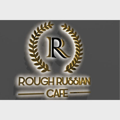 Rough Russian Cafe 3D Backlit Channel Letters Led Light Sign - Shineneon