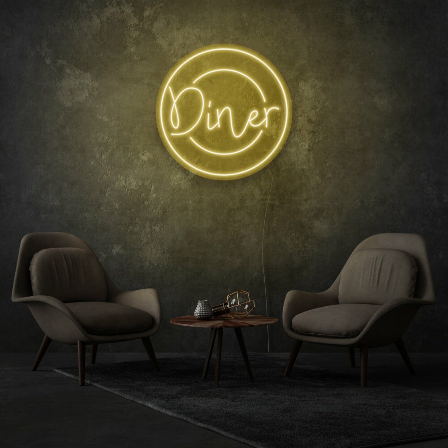 Round Diner Neon Welcoming Circular Design | Shineneon