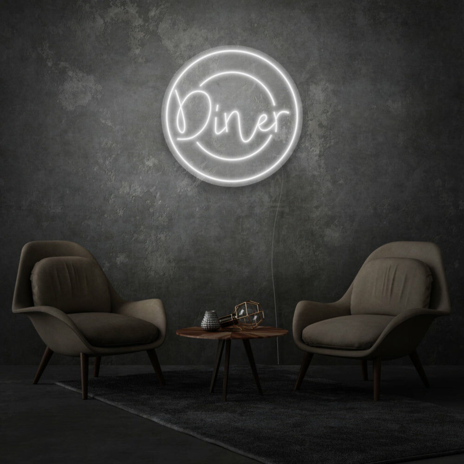 Round Diner Neon Welcoming Circular Design | Shineneon