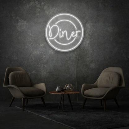 Round Diner Neon Welcoming Circular Design | Shineneon
