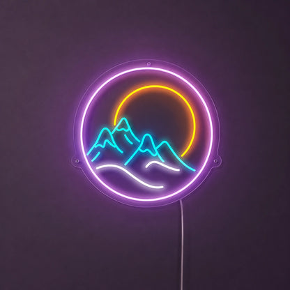 Round Mountain Sunset Neon Sign LED Neon Sign main product image