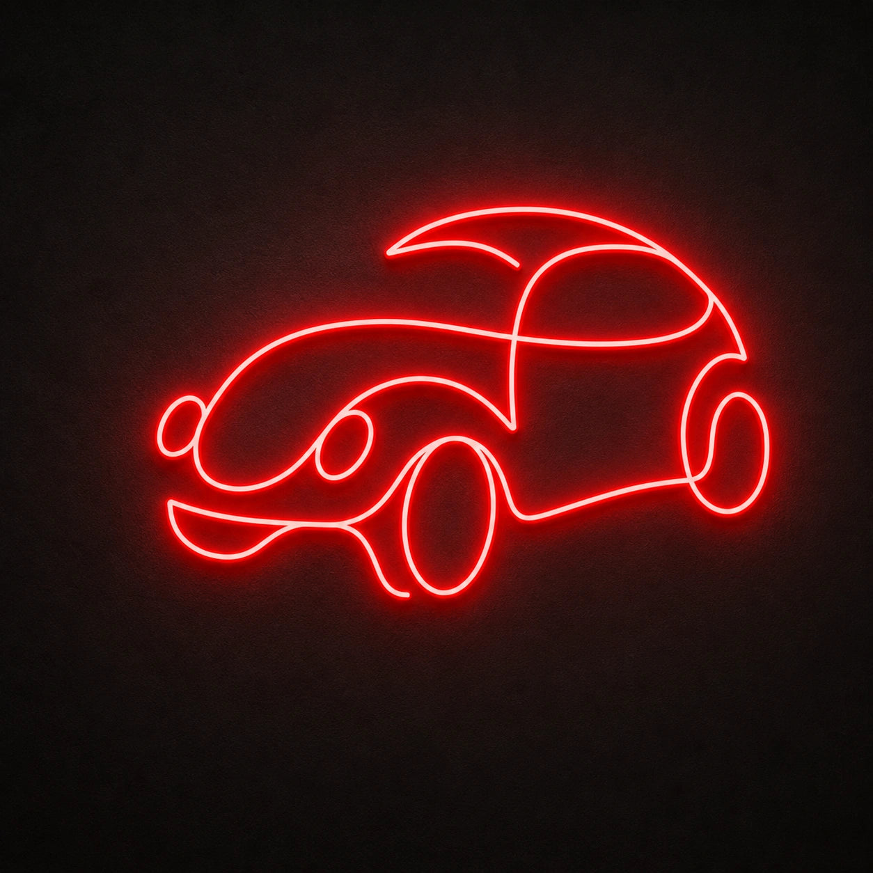 Rounded Vintage Car LED Neon Sign Garage Man Cave Neon Sign main product image