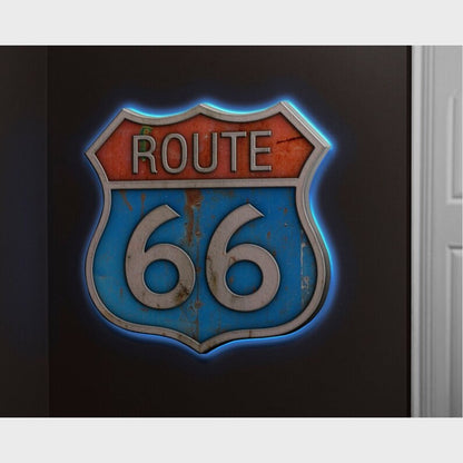 Route 66 3D Backlit Channel Letters Led Light Sign - Shineneon