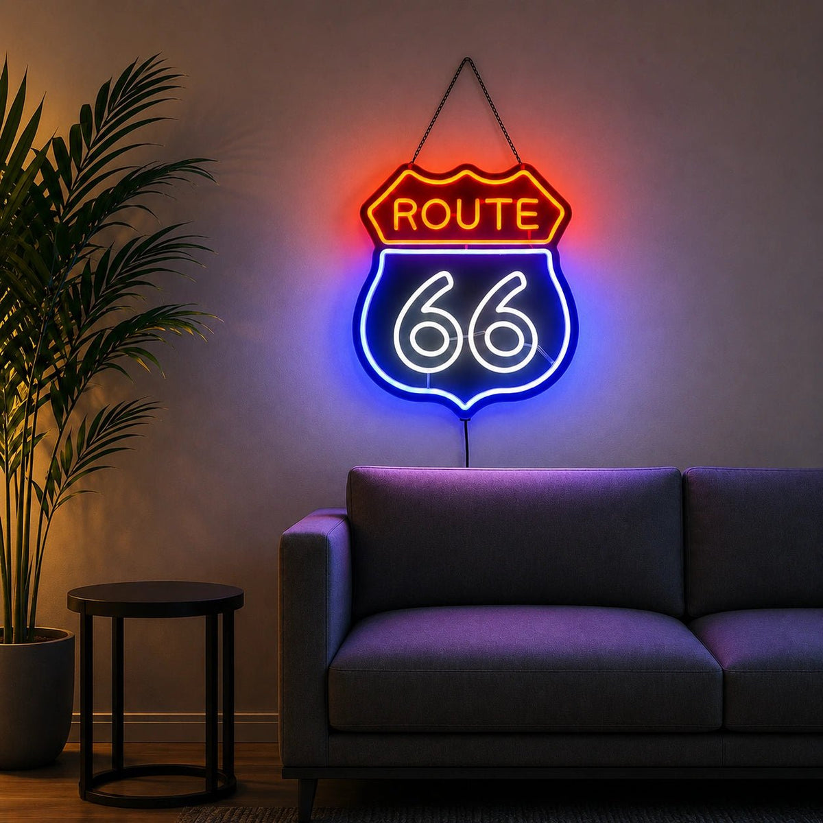 Route 66 Highway Shield LED Neon Sign - Shineneon