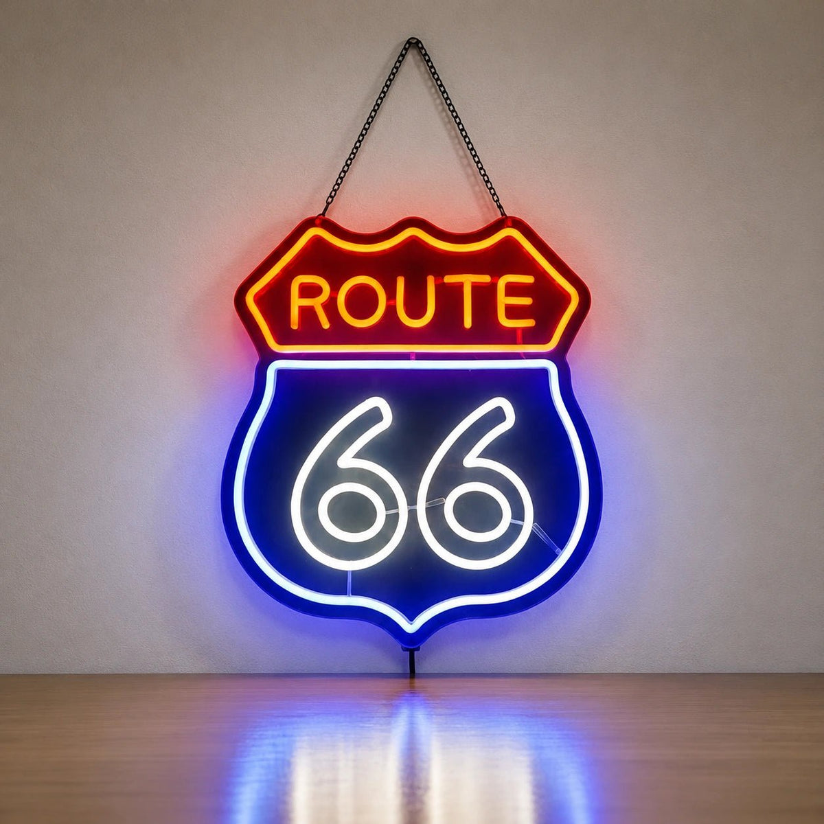 Route 66 Highway Shield LED Neon Sign - Shineneon