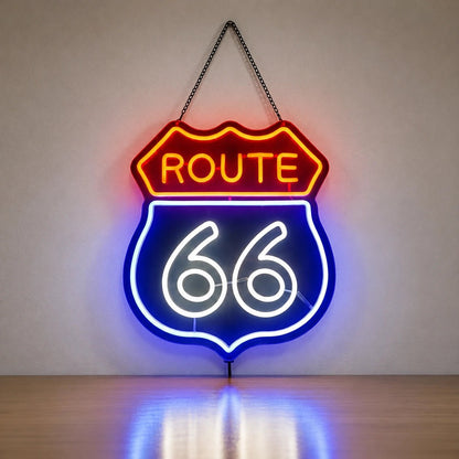 Route 66 Highway Shield LED Neon Sign - Shineneon
