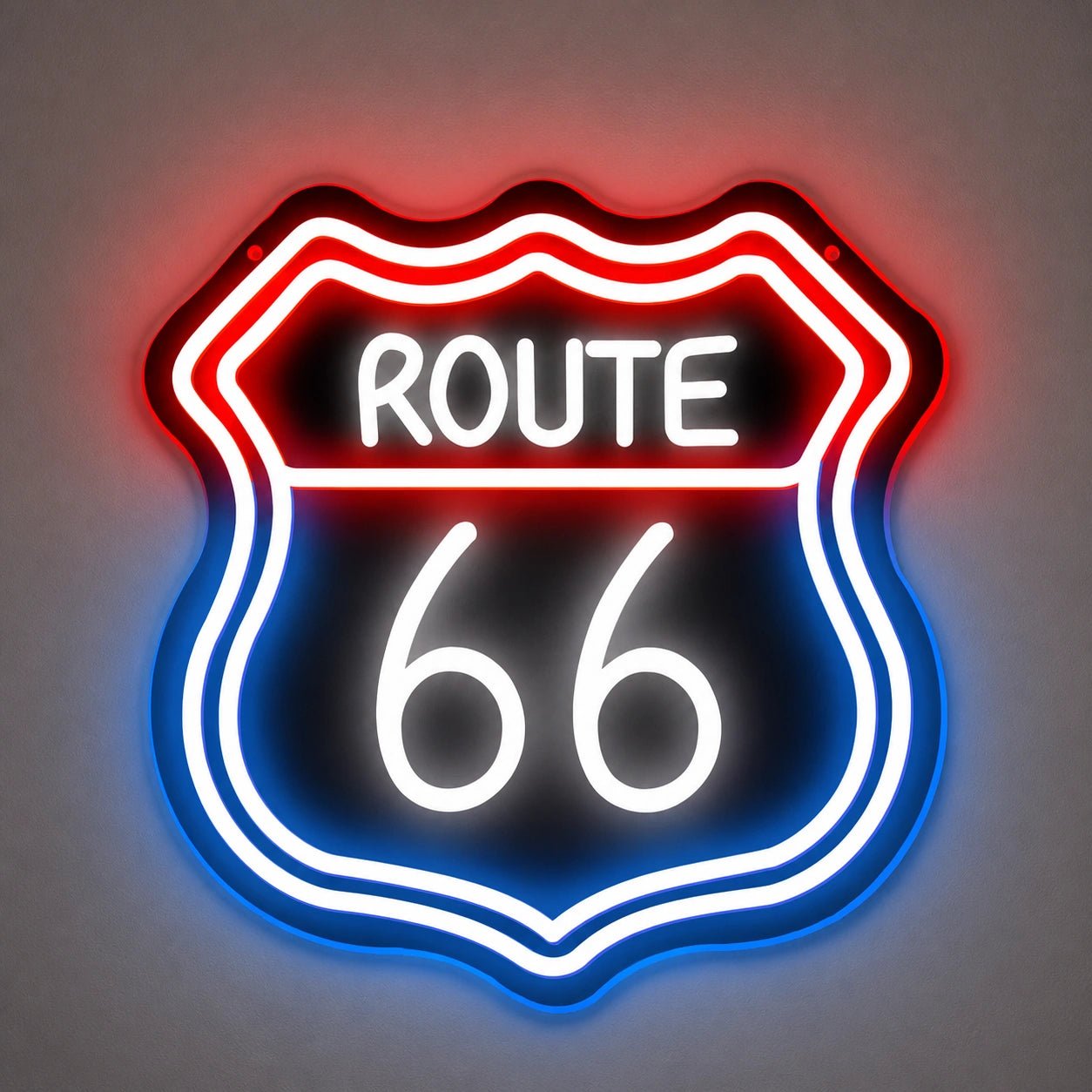 Route 66 Highway Shield Vintage LED Neon Sign - Shineneon