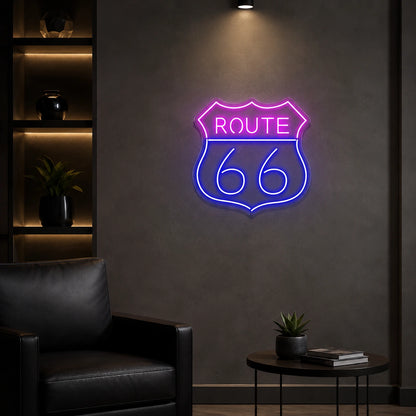 Route 66 LED Neon Sign color grid