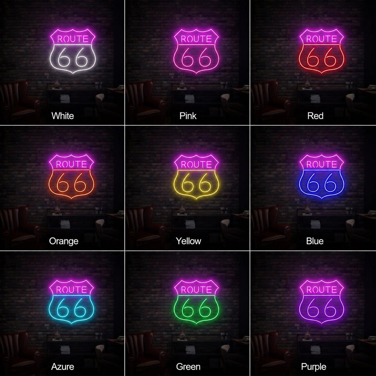 Route 66 LED Neon Sign - Shineneon