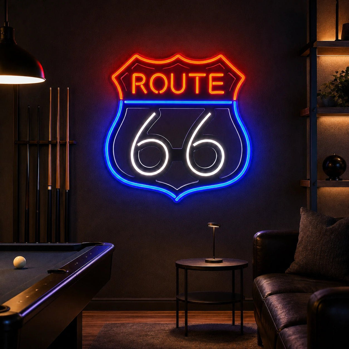 Route 66 Shield LED Neon Sign - Shineneon