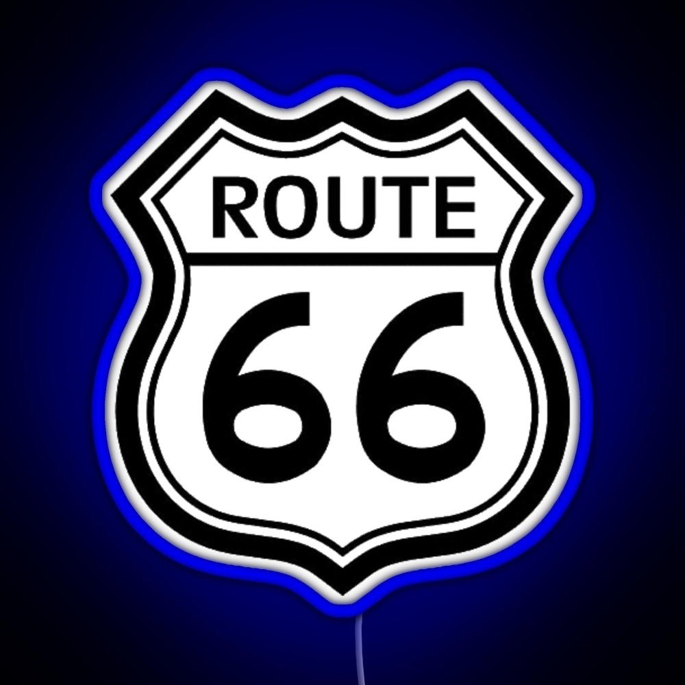 Route 66 Sign Rgb Led Neon Sign Pop Wall Art - Shineneon