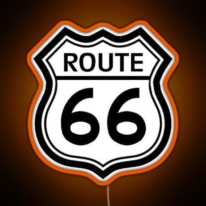 Route 66 Sign Rgb Led Neon Sign Pop Wall Art - Shineneon