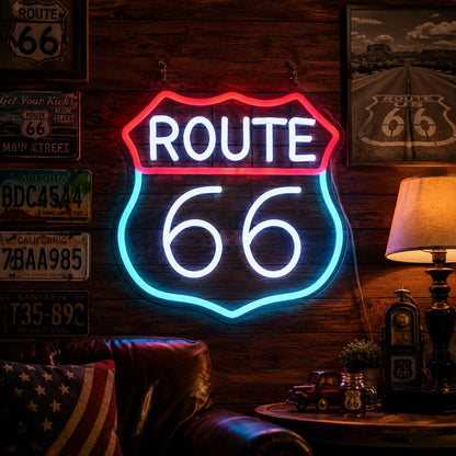 Route Sixty Six Neon Sign LED Neon Sign real lifestyle scene
