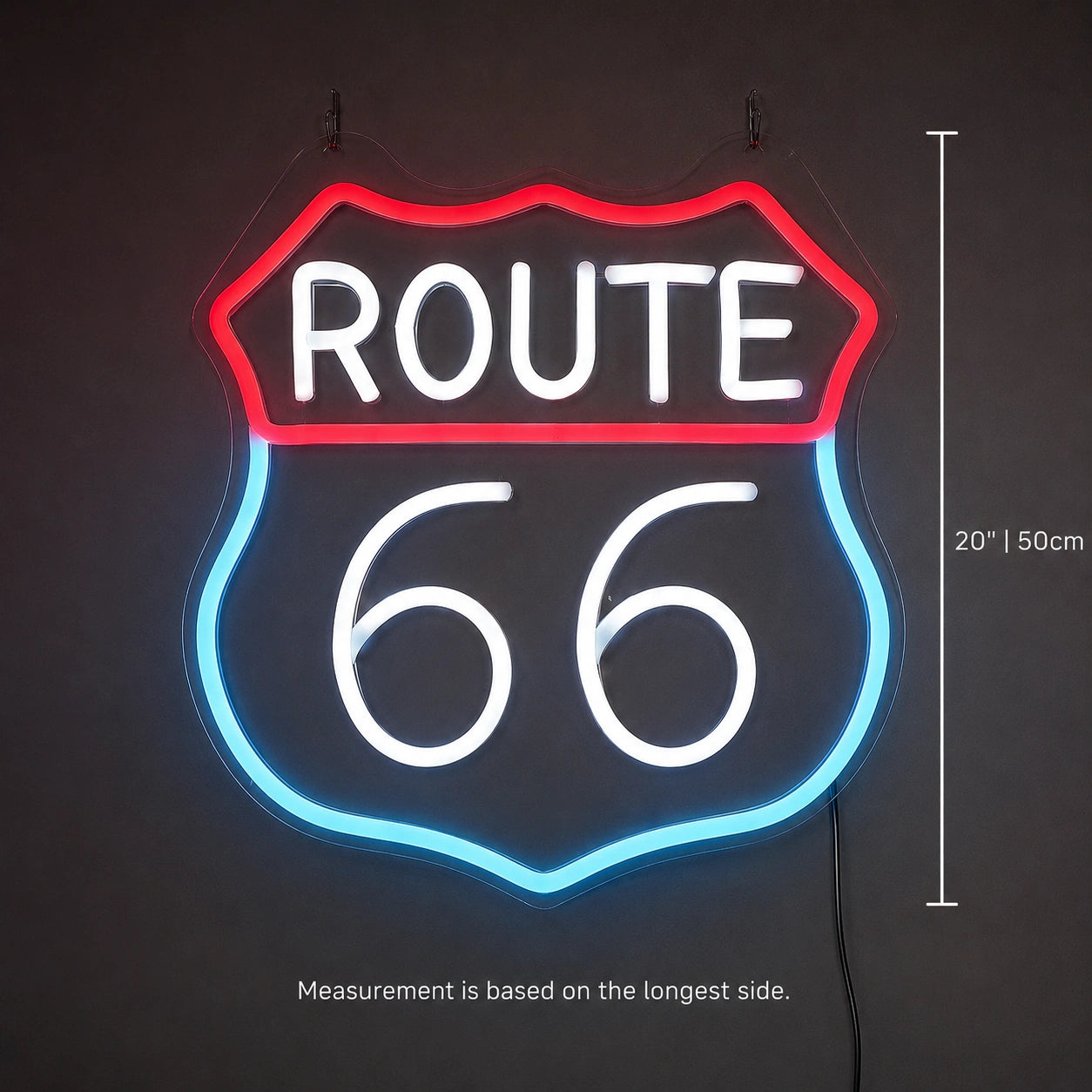 Route Sixty Six Neon Sign LED Neon Sign size image
