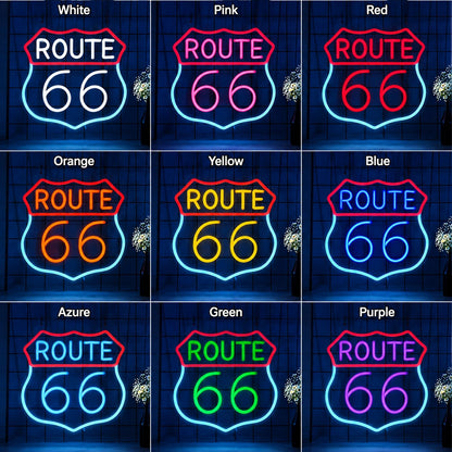 Route Sixty Six Neon Sign LED Neon Sign color grid