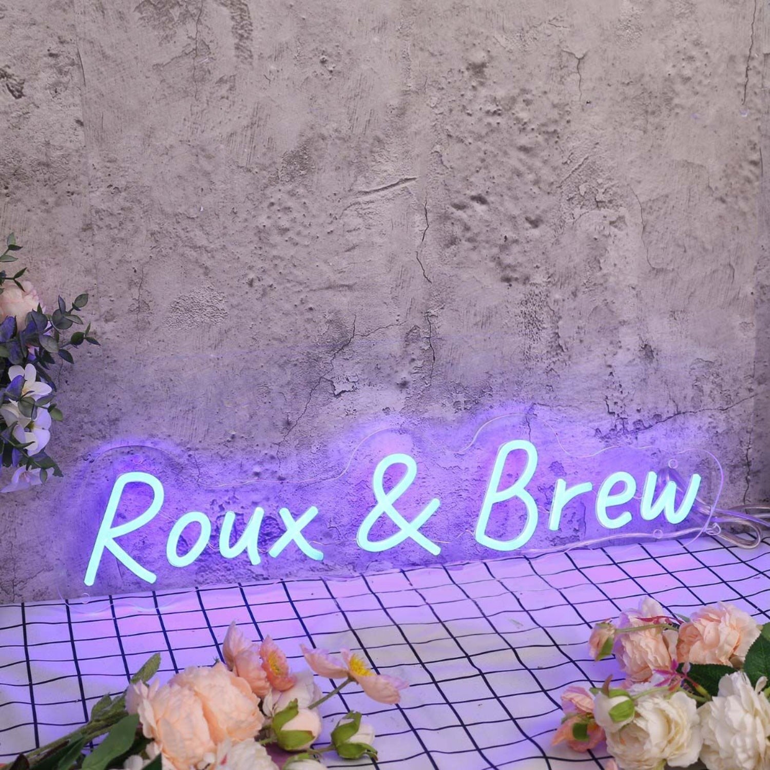 Roux And Brew Blue Led Neon Sign - Shineneon