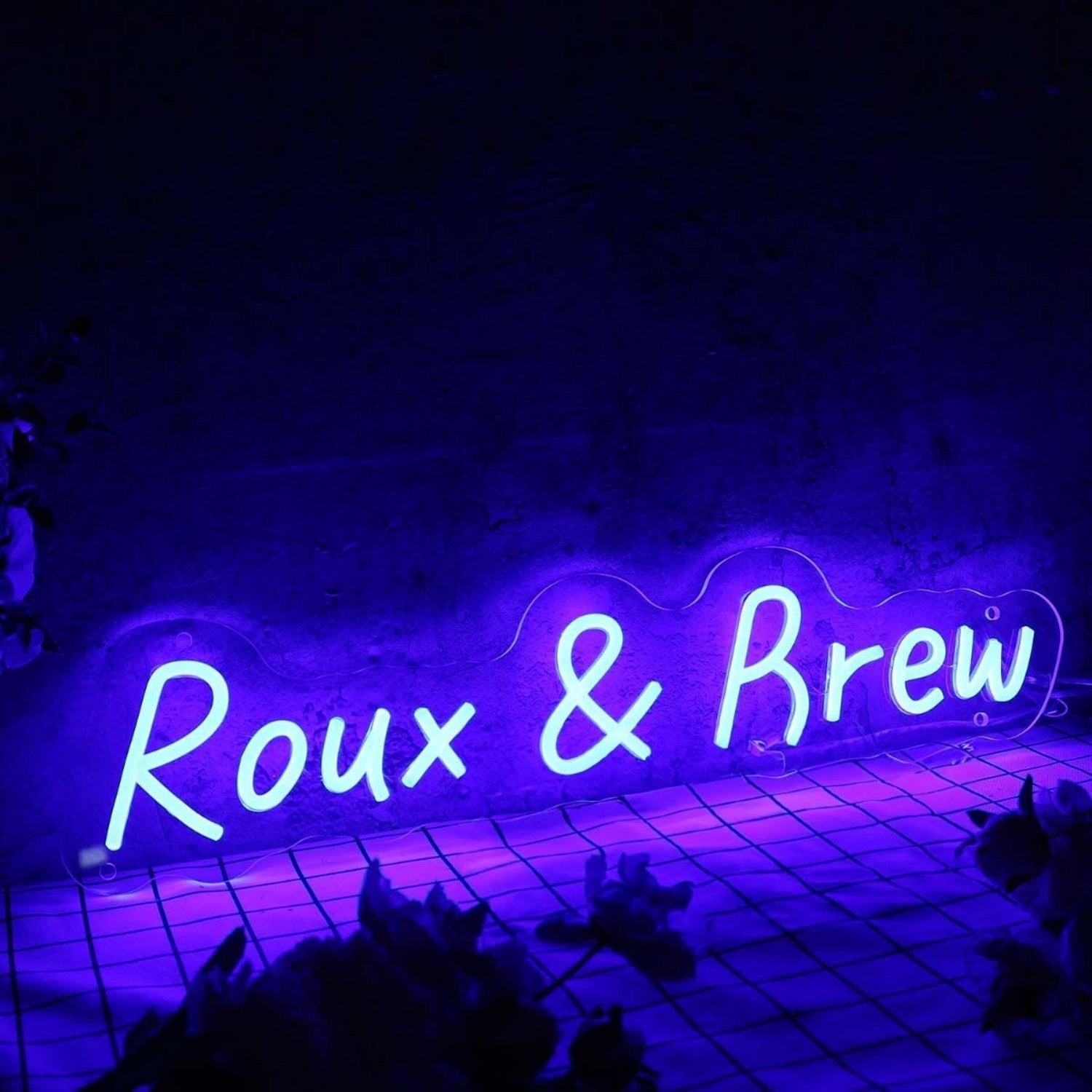 Roux And Brew Blue Led Neon Sign - Shineneon