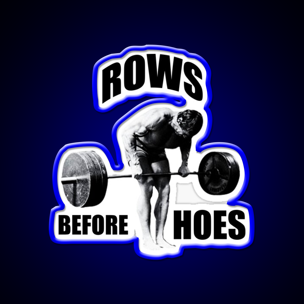 Rows Before Hoes Gym Fitness Led Neon Sign Rgb Color