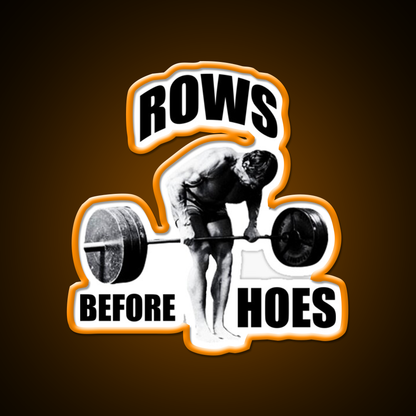 Rows Before Hoes Gym Fitness Led Neon Sign Rgb Color