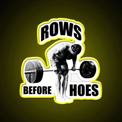 Rows Before Hoes Gym Fitness Led Neon Sign Rgb Color