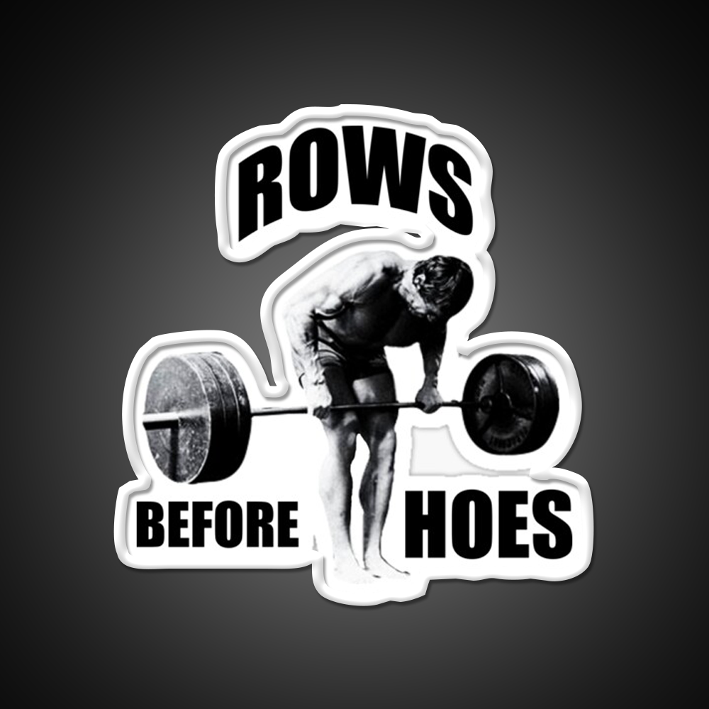 Rows Before Hoes Gym Fitness Led Neon Sign Rgb Color