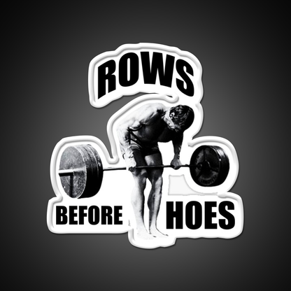 Rows Before Hoes Gym Fitness Led Neon Sign Rgb Color