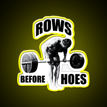 Rows Before Hoes Gym Fitness Led Neon Sign Rgb Color