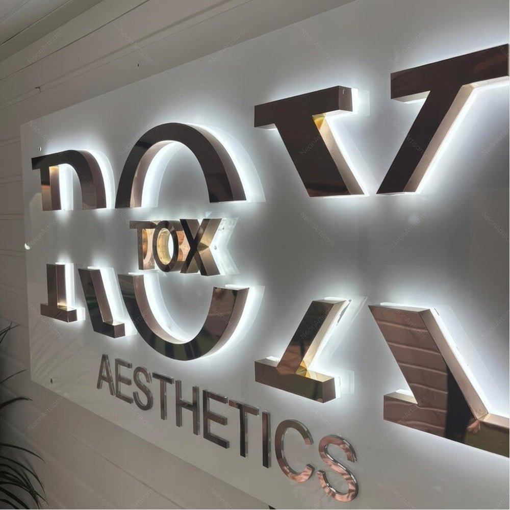 Rox Tox Aesthetics 3D Frontlit And Backlit Channel Letter Led Light Sign - Shineneon