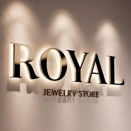 Royal 3D Backlit Letters Business Metal Led Sign - Shineneon