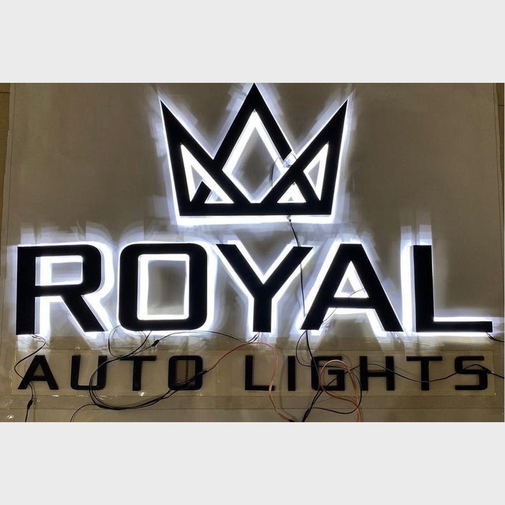 Royal Auto Lights Logo 3D Backlit Channel Letters Led Light Sign - Shineneon