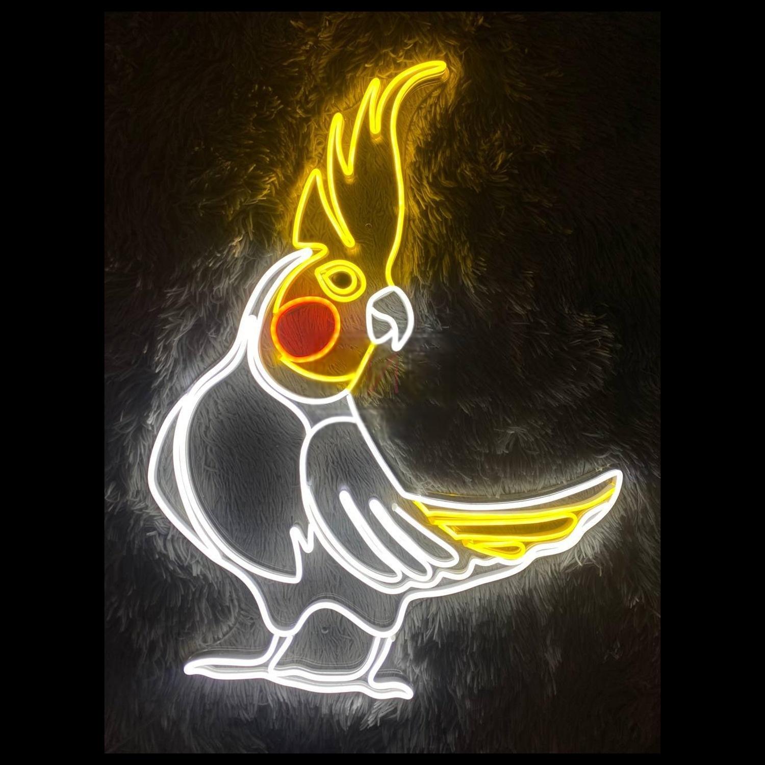 Royal Parrot Led Neon Sign Vibrant Colors Art Indoor Wall Decor | Shineneon