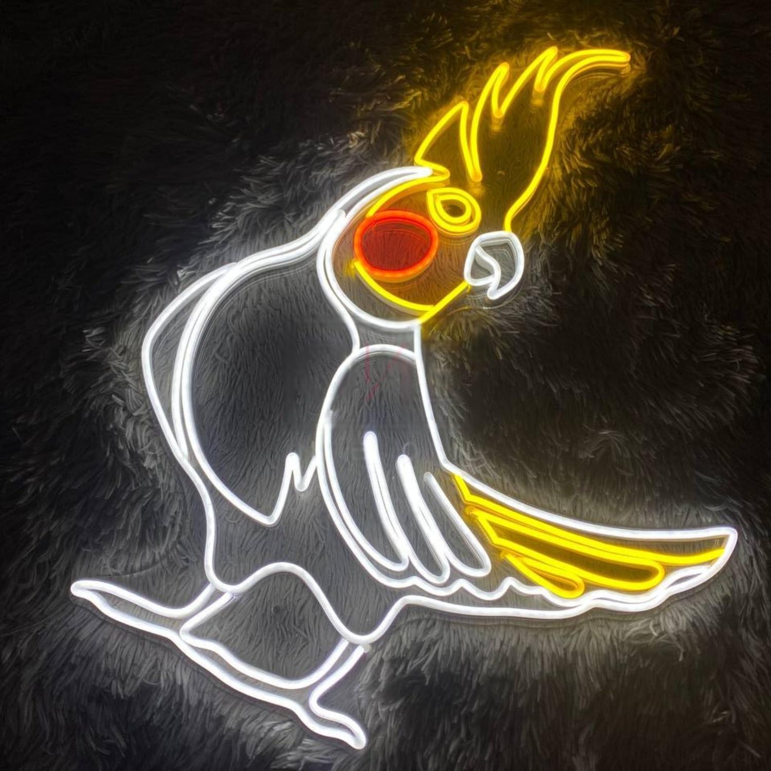 Royal Parrot Led Neon Sign Vibrant Colors Art Indoor Wall Decor | Shineneon