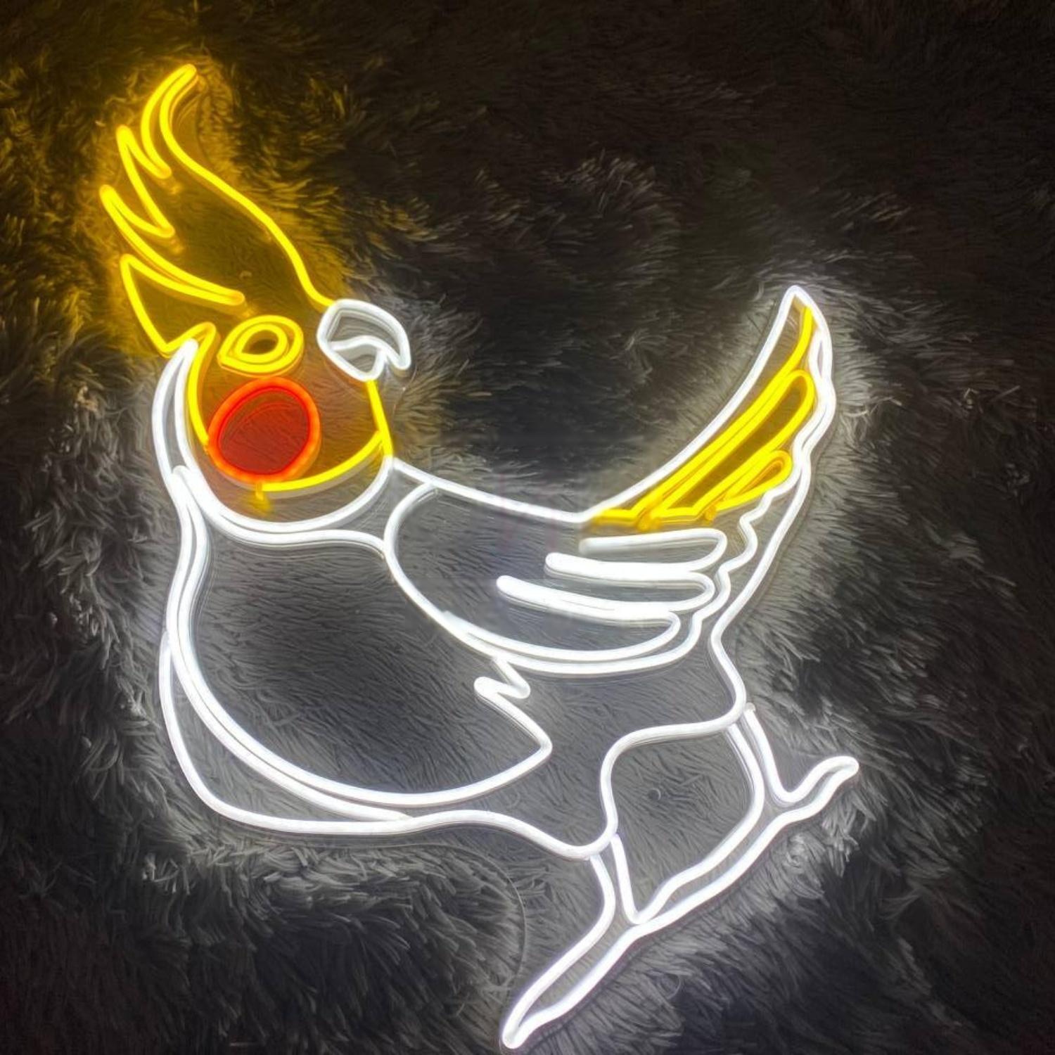 Royal Parrot Led Neon Sign Vibrant Colors Art Indoor Wall Decor | Shineneon