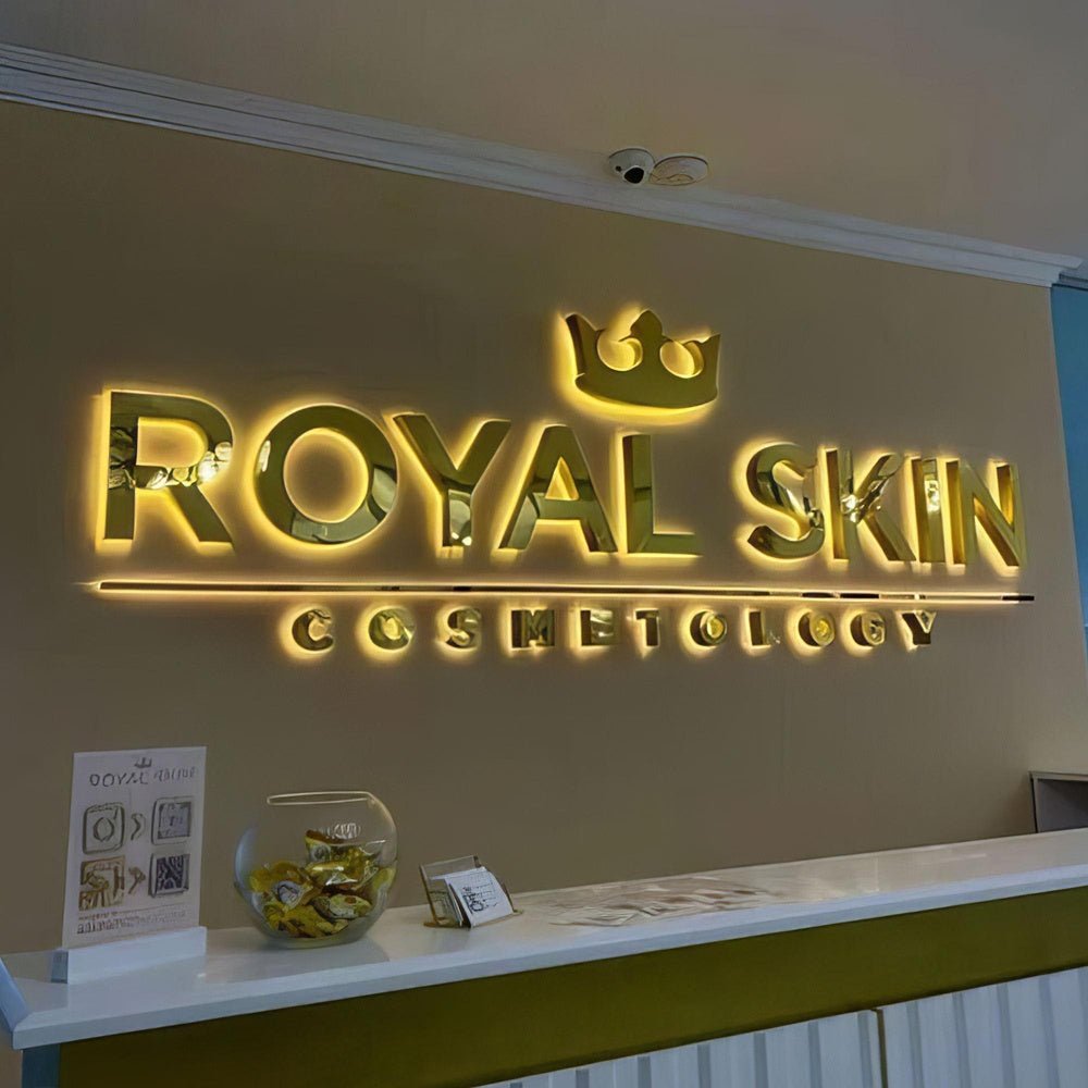 Royal Skin Cosmetology 3D Backlit Letters Business Metal Led Sign - Shineneon