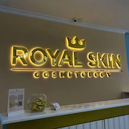 Royal Skin Cosmetology 3D Backlit Letters Business Metal Led Sign - Shineneon