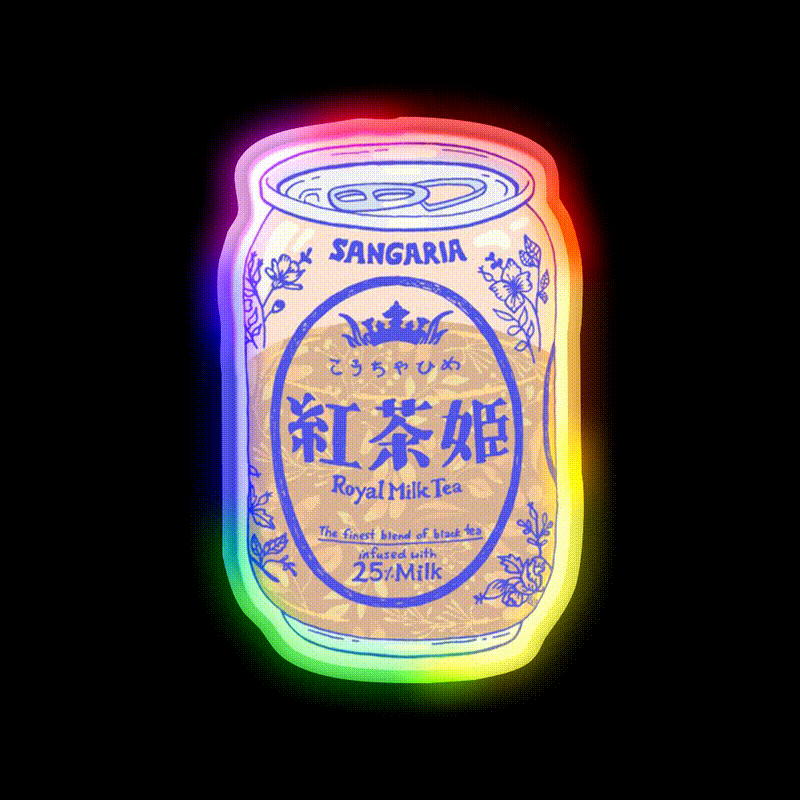 Royal Tea Snack Food Led Neon Sign Rgb Color - LED neon sign close-up detail