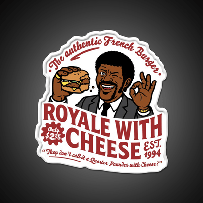 Royale Cheese Fast Food Led Neon Sign For Burger Place Rgb Color - Shineneon